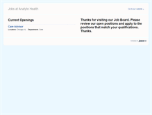 Tablet Screenshot of jobs.analytehealth.com